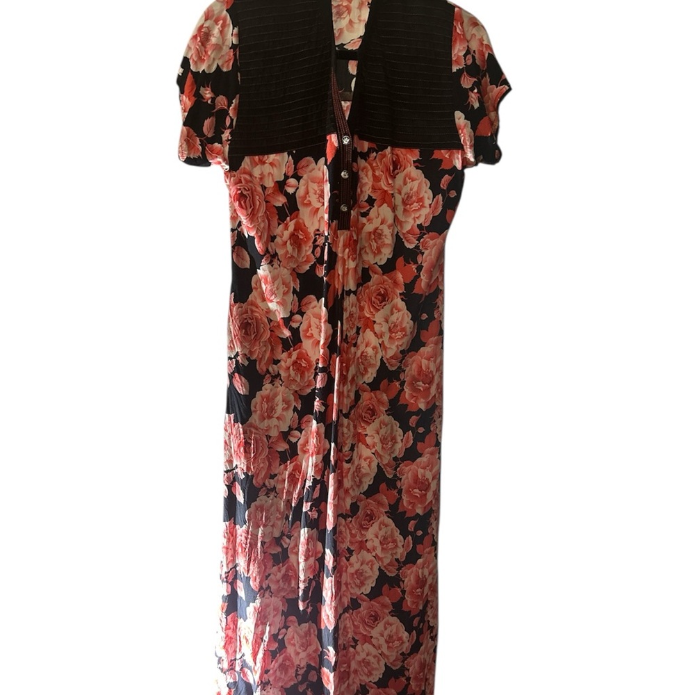 Angelina Red and Pink Flutter Sleeve Sundress
